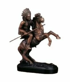 Native Indian Chief On Horse Statue