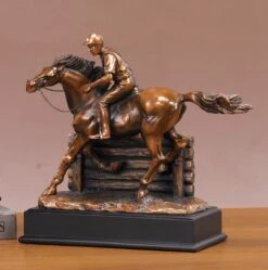 Jockey Racing To Finish Statue