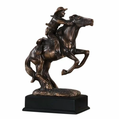 Going For It! Cowboy On Horse Statues 1 Going For It! Cowboy On Horse Statues