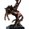 Rodeo Cowboy Bucking Horse Sculpture