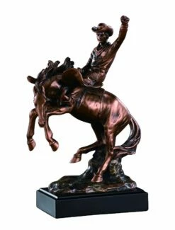 Rodeo Cowboy Bucking Horse Sculpture