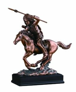 Off To War! Indian Chief & Horse Sculpture