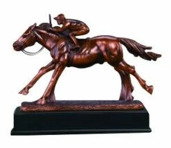 Horse Racing Statue - Jockey Astride