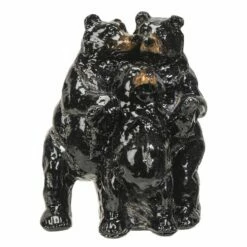 Black Bear Family Statue