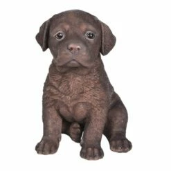 Chocolate Lab Dog Statue