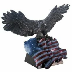 Eagle Holding Flag Statue - Very Patriotic
