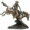 Cowboy On Bucking Horse Statue